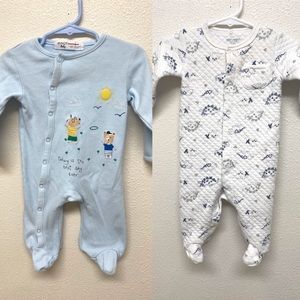 Bundle 2 Footed Onesies 6-9 months
